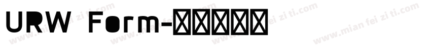 URW Form字体转换